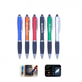 3-in-1 Light Up Logo Stylus Pen Custom Imprinted
