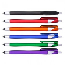 Custom Imprinted Colored Pen With Stylus & Screen Cleaner  Custom Imprinted Colored Pen With Stylus & Screen Cleaner