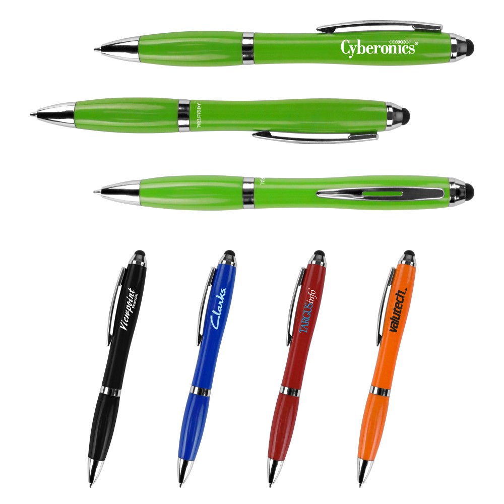 Logo Branded Antibacterial Curvaceous Stylus Ballpoint Logo Branded Antibacterial Curvaceous Stylus Ballpoint
