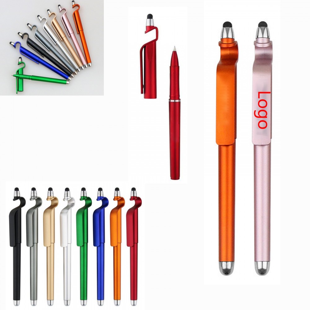 Logo Branded Custom Touchscreen Pen with Phone Stand Logo Branded Custom Touchscreen Pen with Phone Stand