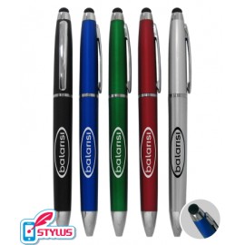 Custom Engraved Union Printed - Stylish - Stylus Twister Pen with 1-Color Logo