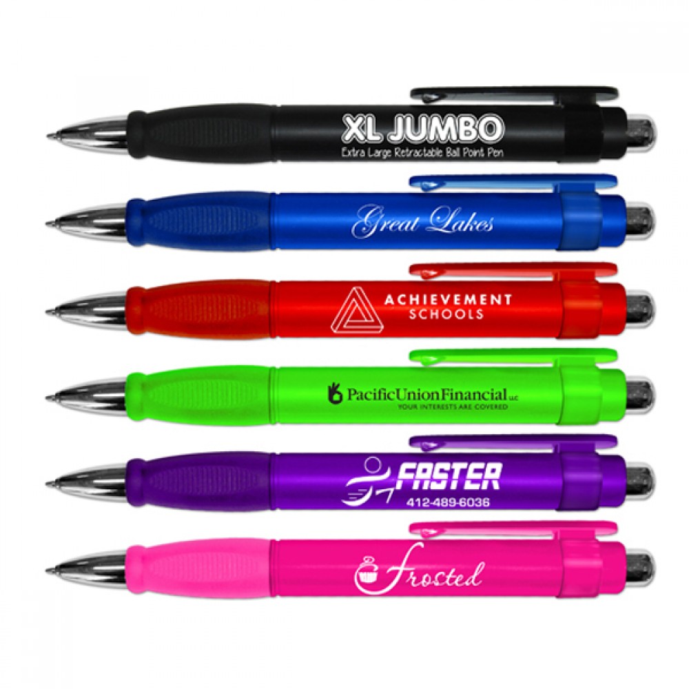 Custom Imprinted Liqui-Mark XL Jumbo Retractable Pen w/Rubber Grip Custom Imprinted Liqui-Mark XL Jumbo Retractable Pen w/Rubber Grip