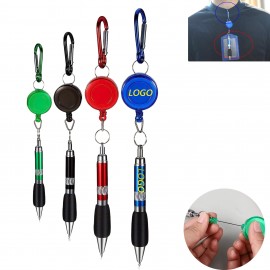 Custom Engraved Keychain Retractable Badge Reel Ballpoint Pen  Custom Engraved Keychain Retractable Badge Reel Ballpoint Pen