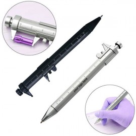 Logo Branded 3-in-1 Sliding Calliper Ruler Ballpoint Pen