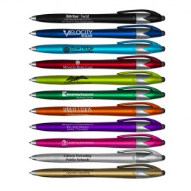 Liqui-Mark iWriter Twist Stylus & Combo Pen - Blue Ink Logo Branded