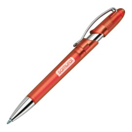 Logo Branded Rio Pen with Metal Trim - Red
