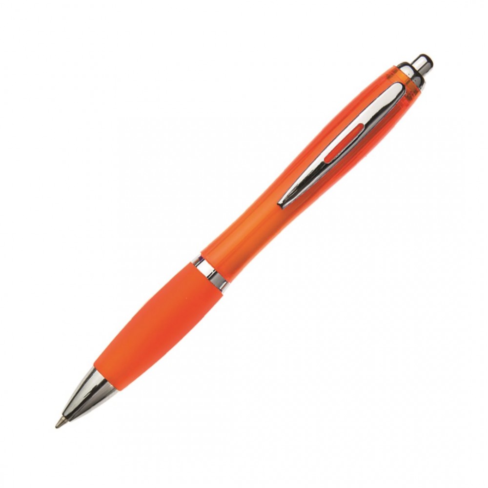 Logo Branded Marino Translucent Pen - Orange