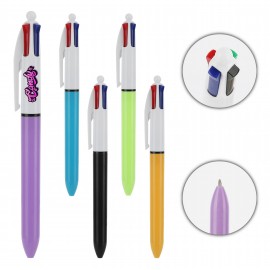Retractable 4-Color Ball Pens, Medium Point 1.0mm Custom Engraved