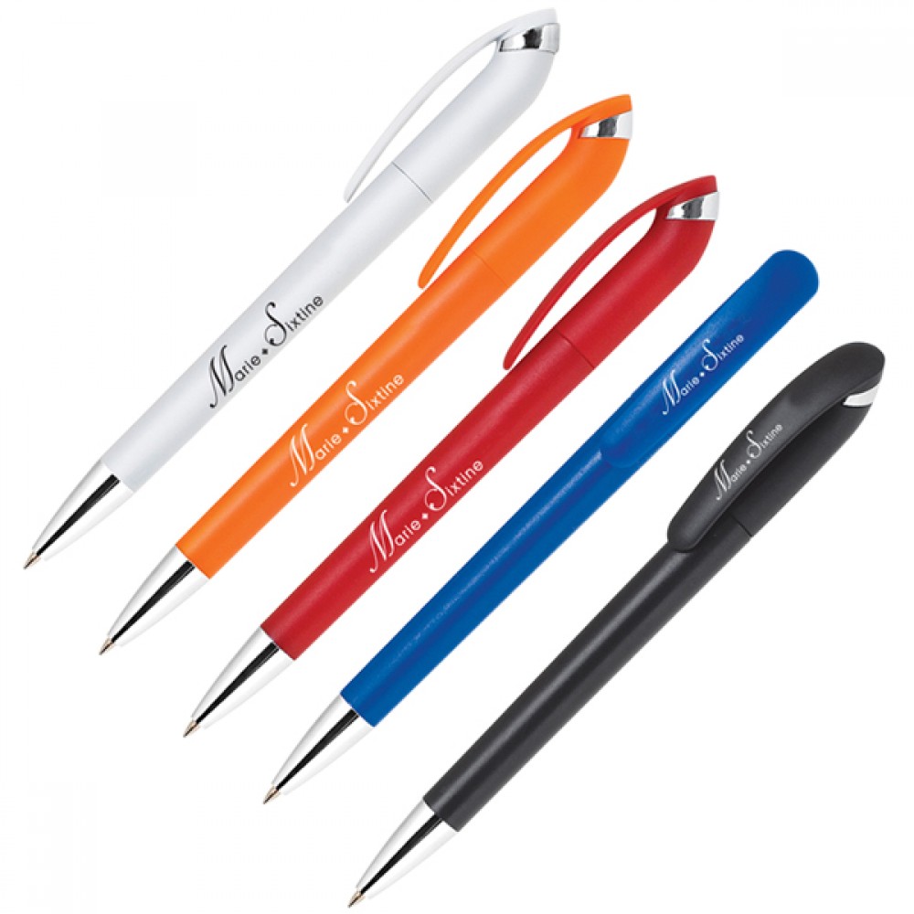 Micah Recyclable Ballpoint Pen w/Curved Top Custom Imprinted