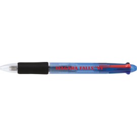 Custom Imprinted Blue Click Down Pens with Black Grip