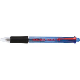 Custom Imprinted Blue Click Down Pens with Black Grip