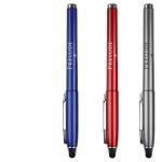 Ecbert Metallic Stylus Pen w/Blue Gel Ink and Cap Custom Imprinted