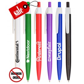 Custom Imprinted Union Printed - Click-Stick Promo Pen with 1-Color Print - No Minimum