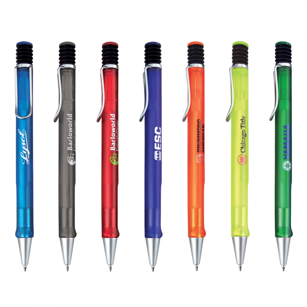 Plantagenet-305 Retractable Translucent Pens Logo Branded Plantagenet-305 Retractable Translucent Pens Logo Branded