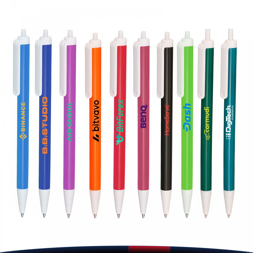 Raimi Retractable Plastic Pens Logo Branded Raimi Retractable Plastic Pens Logo Branded