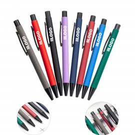 Retractable Ink Black Ballpoint Pen Logo Branded