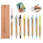 Eco-Friendly Kraft Paper Wrapped Cork Pen Custom Imprinted