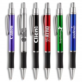 Custom Engraved Sleeker Click Pen - Silver Accents  Custom Engraved Sleeker Click Pen - Silver Accents