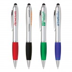 Stylus-200 Ballpoint Pen w/Colored Rubber Grip Custom Imprinted