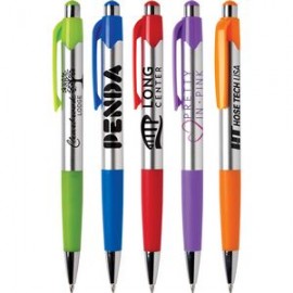 Mardi Gras Chrome Pen Logo Branded
