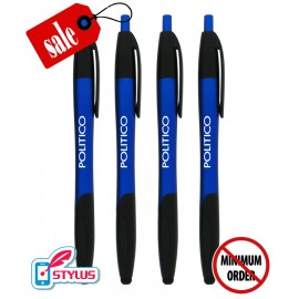 Custom Engraved Closeout Colored Barrels - Effective - Stylus Pens with Black Trim