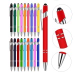 Logo Branded Soft Touch Ballpoint Pen with Stylus Tip