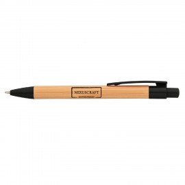 Fiji Bamboo Plastic Pen (1 Color Imprint) Custom Engraved  Fiji Bamboo Plastic Pen (1 Color Imprint) Custom Engraved
