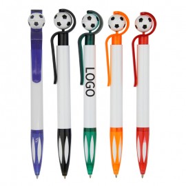 Retractable Soccer Shape Football Ballpoint Pen Fun Novelty Logo Branded