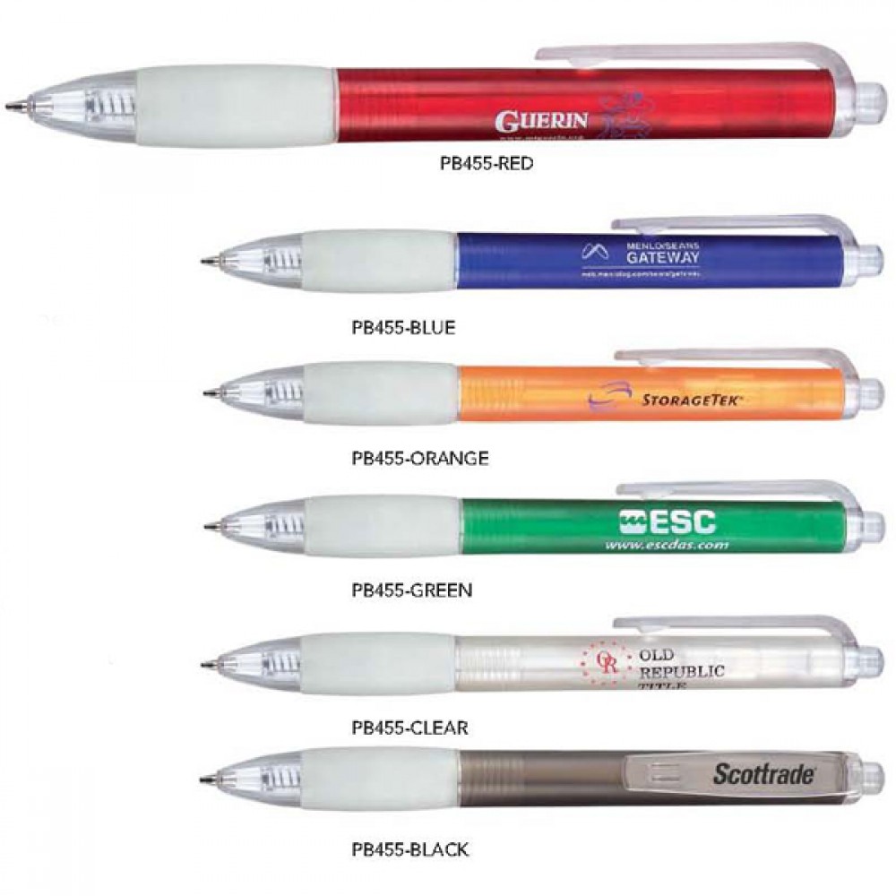 Polymer Collection Ballpoint Pen w/ White Rubber Grip Custom Engraved Polymer Collection Ballpoint Pen w/ White Rubber Grip Custom Engraved