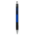 Ball Point Pen, Blue - Rubber Grip - Pad Printed Custom Engraved