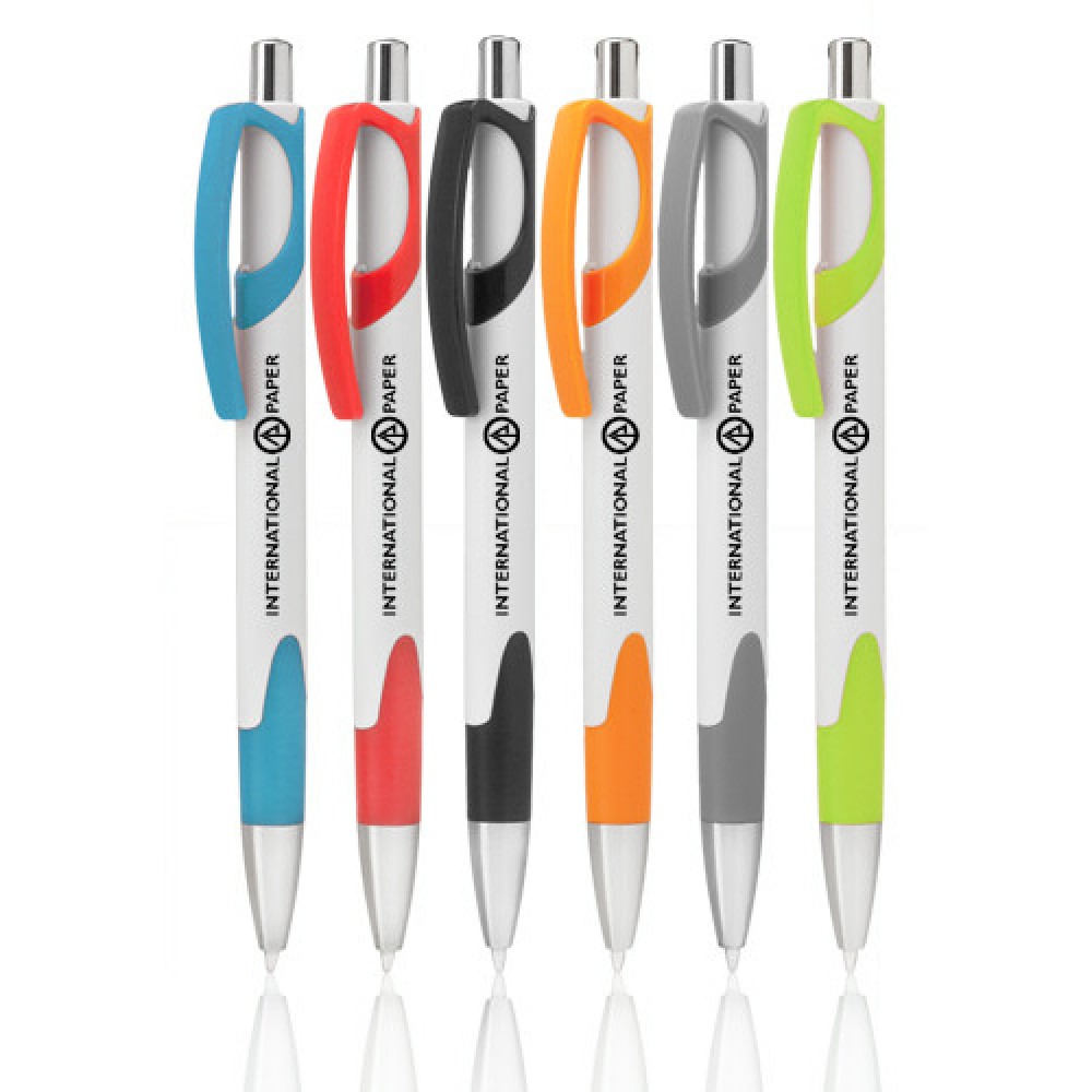 Elara Plastic Click Action Ballpoint Pens Custom Engraved Elara Plastic Click Action Ballpoint Pens Custom Engraved