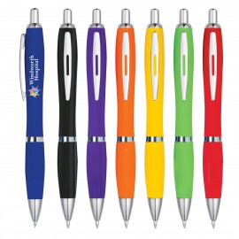 Custom Engraved Satin Pen With Antimicrobial Additive