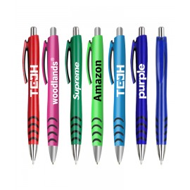 Custom Imprinted Union Printed - Invigorate - Click Action Ballpoint Pens with 1-Color Logo 204TT