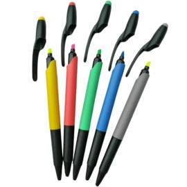 Plastic Stylus Ballpoint Pen Highlighter Custom Imprinted
