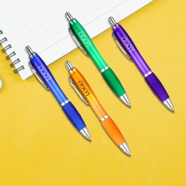 Click Action Plastic Satin Pen Custom Engraved