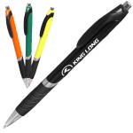 Custom Imprinted Clickable Rubber Grip Plastic Ballpoint Pens
