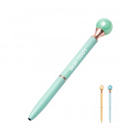 Logo Branded Pearl Top Deco Metal Ballpoint Pens