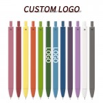 Logo Branded Retractable Comfortable Writing Ballpoint Pens Black Ink