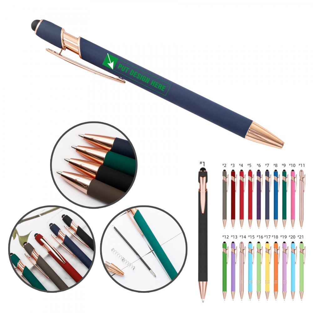 Stylus Retractable Ballpoint Pen With Stylus tip Custom Imprinted Stylus Retractable Ballpoint Pen With Stylus tip Custom Imprinted