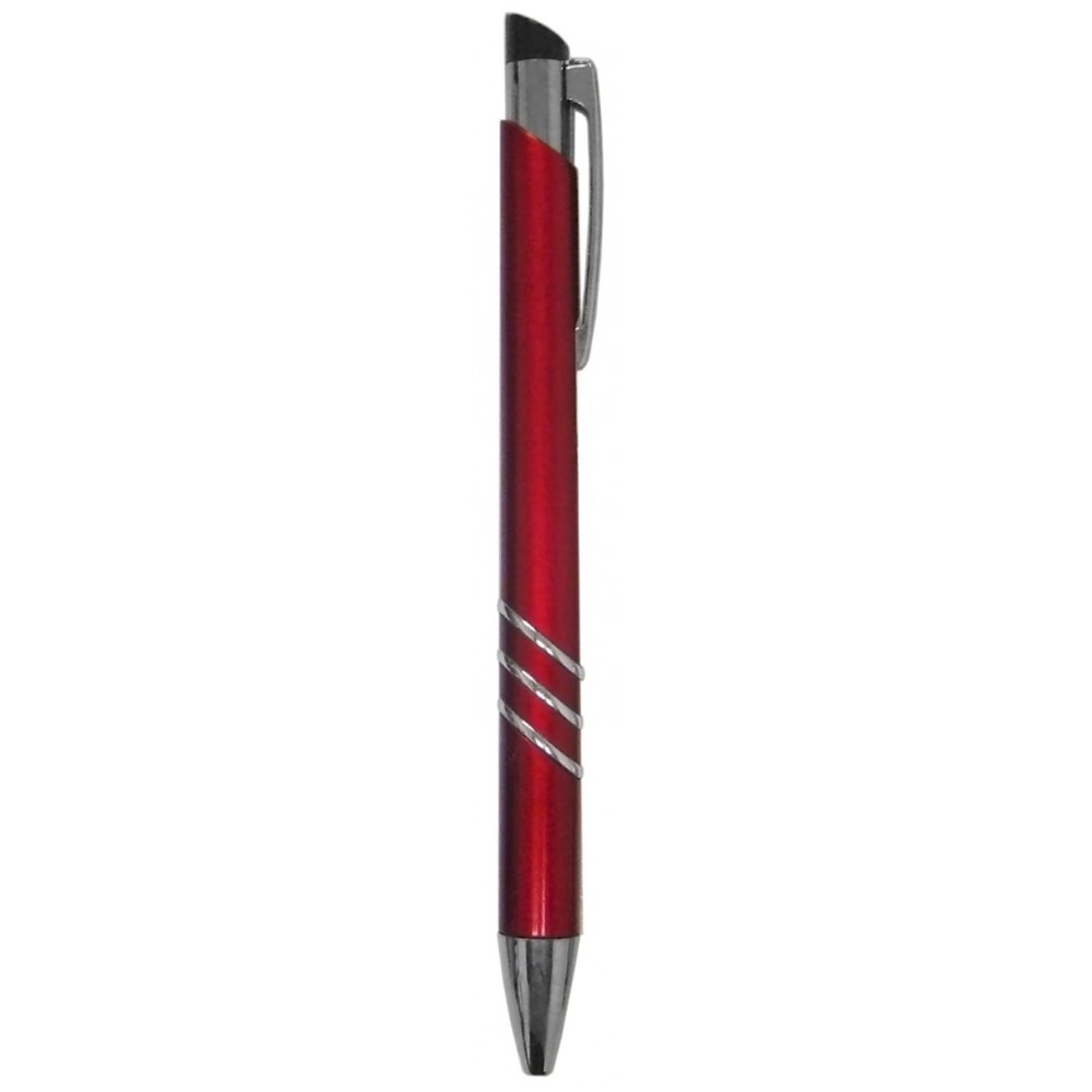 Custom Engraved Ball Point Pen, Red/Silver - Pad Printed Custom Engraved Ball Point Pen, Red/Silver - Pad Printed