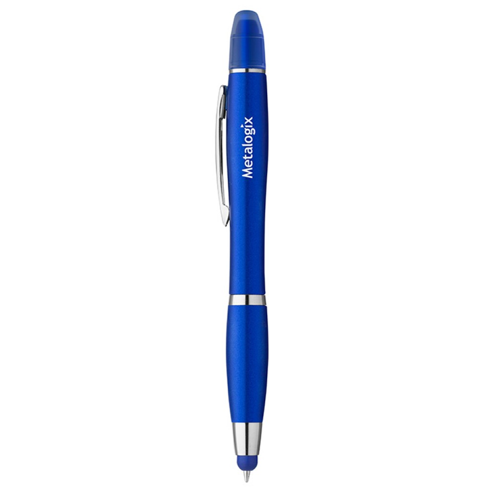Curvaceous Metallic Stylus Highlighter Pen Logo Branded Curvaceous Metallic Stylus Highlighter Pen Logo Branded