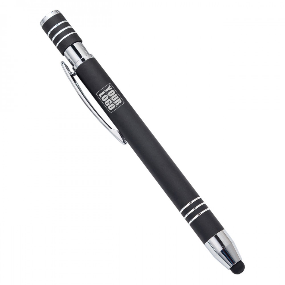 Soft Touch Metal Pen With Stylus Custom Engraved