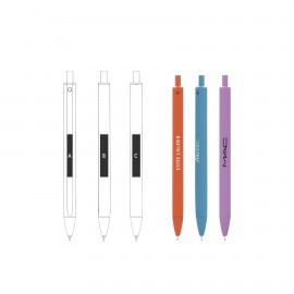 Custom Imprinted Clip Retractable Plastic Gel Ink Pen  Custom Imprinted Clip Retractable Plastic Gel Ink Pen