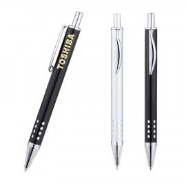 Logo Branded Brighton Ballpoint Click Pen (Black)