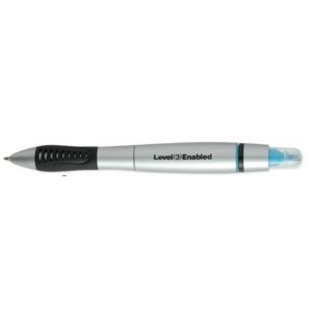 Custom Imprinted Silver Pen Highlighter