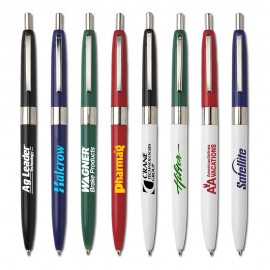 Logo Branded Lyra Chrome Trim Ballpoint Pen