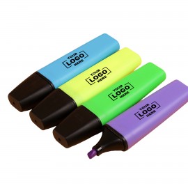 Oblique Head Color Highlighter Pen Custom Imprinted