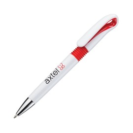 Lido Click-Action Pen - Red Logo Branded  Lido Click-Action Pen - Red Logo Branded