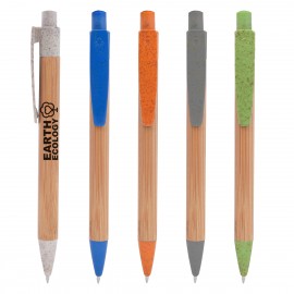 Logo Branded Bamboo Wheat Writer Pen