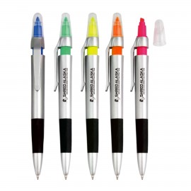 Custom Engraved Slim Highlighter with Plastic Ballpoint Pen  Custom Engraved Slim Highlighter with Plastic Ballpoint Pen